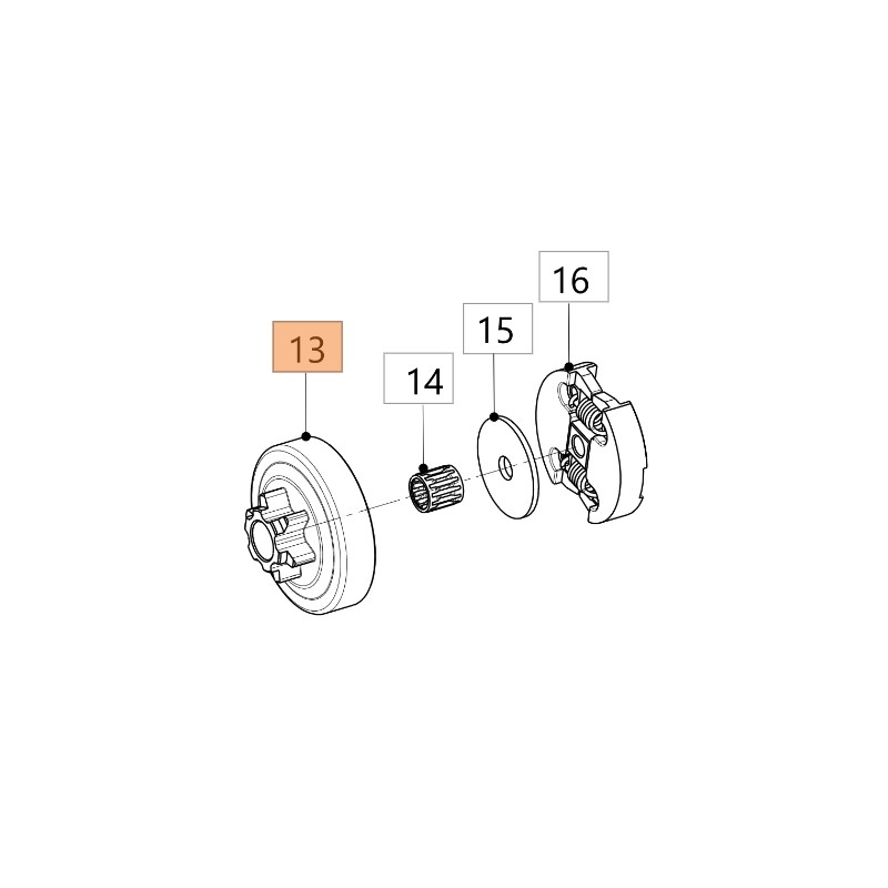 ORIGINAL OLEOMAC clutch bell for chainsaw model GTSH 240 50350002R