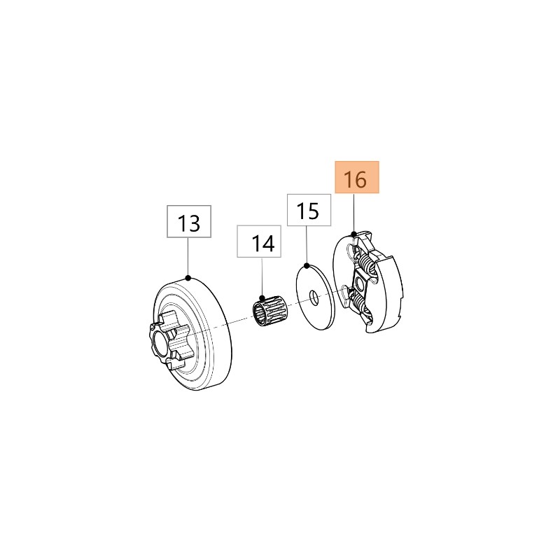 ORIGINAL OLEOMAC Kupplung für Kettensäge Modell GSTH 240 50350161R