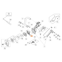 Kit: Carburador ORIGINAL OLEOMAC para motosierra modelo GSTH 240 50350188