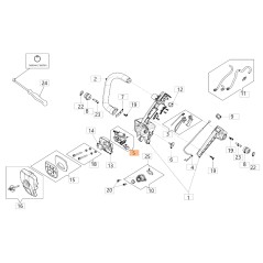 Kit: ORIGINAL OLEOMAC carburettor for chainsaw model GSTH 240 50350188 | Newgardenstore.eu