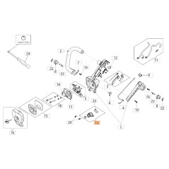 Ensemble collecteur d'admission ORIGINAL OLEOMAC pour tronçonneuse GSTH 240 50352013R | Newgardenstore.eu