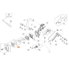 Kit filtre à air ORIGINAL OLEOMAC pour tronçonneuse modèle GSTH 240 50350190