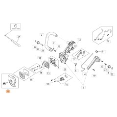 Kit : Couvercle du filtre à air ORIGINAL OLEOMAC pour tronçonneuse modèle GSTH 240 50350191 | Newgardenstore.eu