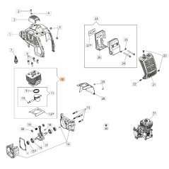 ORIGINAL OLEOMAC Trimmer Freischneider Kolben Zylinder Segmente 61460025