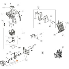 Albero motore ORIGINALE OLEOMAC decespugliatore potatore PPH 250 61460300AR | Newgardenstore.eu