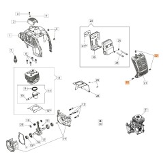 ORIGINAL OLEOMAC Freischneider Trimmer Gebläse Mäher 3960121R