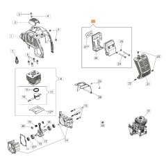 ORIGINAL OLEOMAC débroussailleuse BCH 250S - PPH 250 61462005R