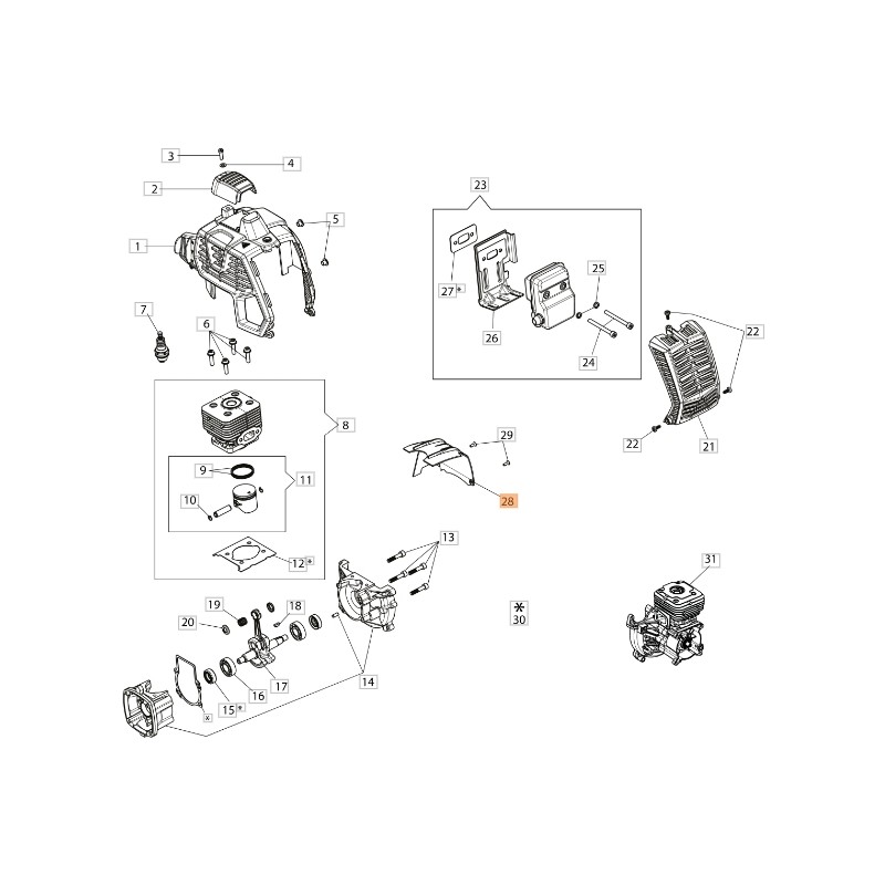 ORIGINAL OLEOMAC Freischneider Freischneider Freischneider PPH 250 61460350R