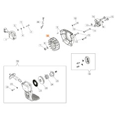 ORIGINAL OLEOMAC Schwungrad für Freischneider BCH 250 S - PPH 250 61460420R