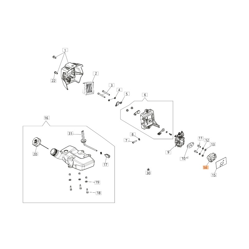 ORIGINAL OLEOMAC trimmer brushcutter PPH 250 61460053BR