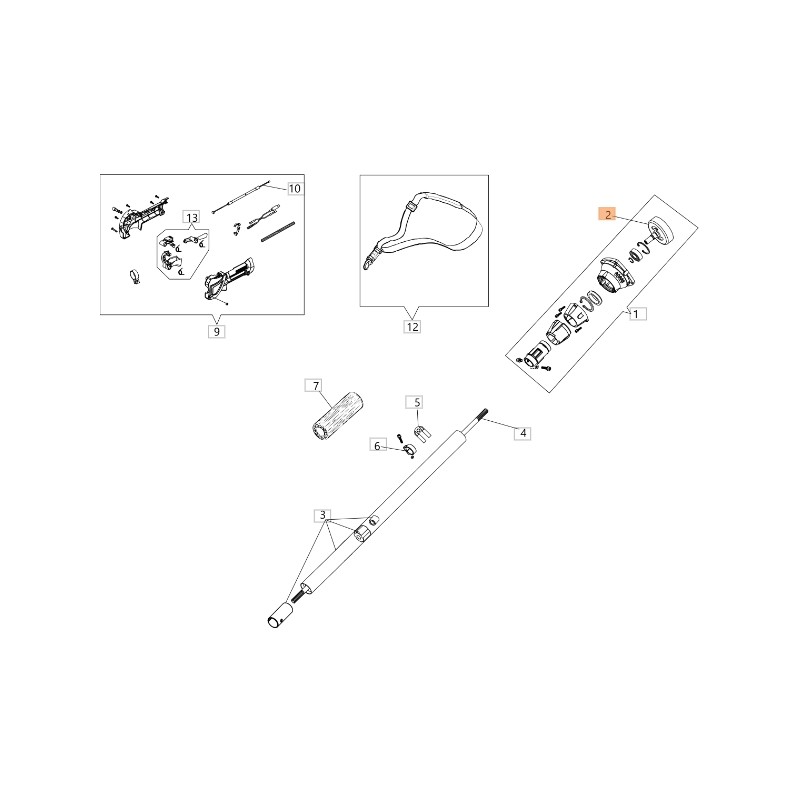 ORIGINAL OLEOMAC clutch bell ORIGINAL PPH 250 pruning brush cutter BF000035R