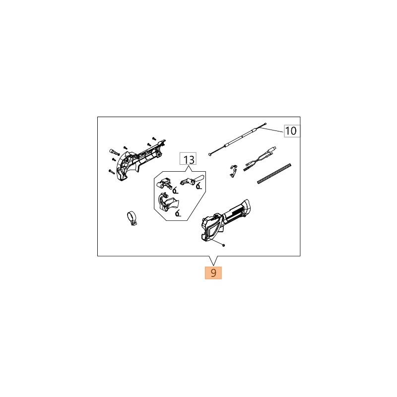 ORIGINAL OLEOMAC brushcutter trimmer handle BCH250S -PPH250 BF000052R