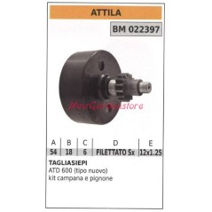 Clutch bell ATTILA hedge trimmer ATD 600 022397 | Newgardenstore.eu