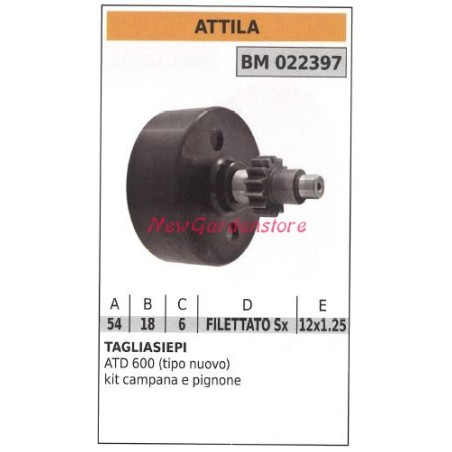 Kupplungsglocke ATTILA Heckenschere ATD 600 022397 | Newgardenstore.eu