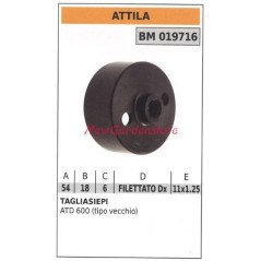 Campana frizione ATTILA tagliasiepe ATD 600 tipo vecchio 019716 | Newgardenstore.eu