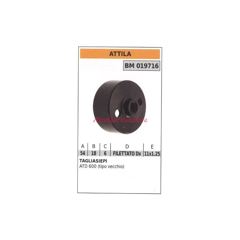 Cloche d'embrayage ATTILA taille-haie ATD 600 ancien type 019716