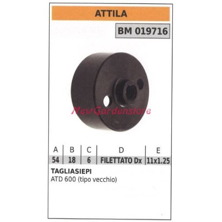 Campana de embrague ATTILA cortasetos ATD 600 tipo antiguo 019716 | Newgardenstore.eu