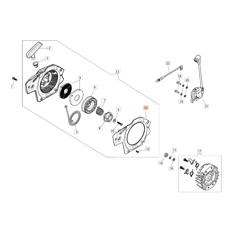 Brida transportadora ORIGINAL OLEOMAC motosierra GSH 40 - GSH 400 50330069AR