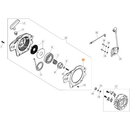 Flangia convogliatrice ORIGINALE OLEOMAC motosega GSH 40 - GSH 400 50330069AR | Newgardenstore.eu