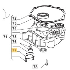 Couvercle pompe à huile ORIGINAL STIGA moteur GGP7500 414cc tracteur de pelouse 118550223/0