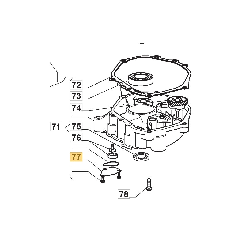 Couvercle pompe à huile ORIGINAL STIGA moteur GGP7500 414cc tracteur de pelouse 118550223/0