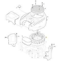 ORIGINAL STIGA volant ventilateur moteur TRE 635V tracteur de pelouse 118551568/0 | Newgardenstore.eu