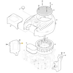 ORIGINAL STIGA Motor TRE 635V Rasentraktor Luftabweiser 118551569/0 | Newgardenstore.eu