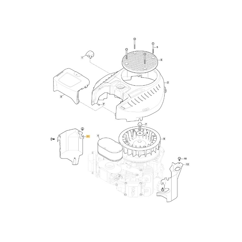 ORIGINAL STIGA Motor TRE 635V Rasentraktor Luftabweiser 118551569/0