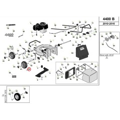 ORIGINAL ACTIVE 175 mm Rad für Rasenmäher Modelle 4400B 050107 | Newgardenstore.eu