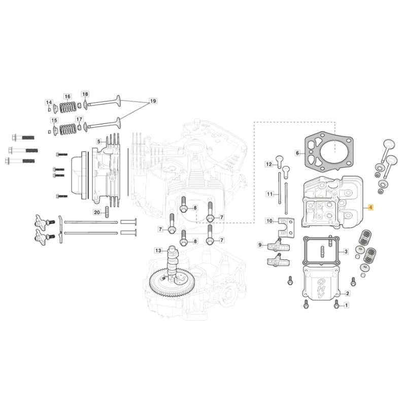 ORIGINAL STIGA Zylinderkopfmotor TRE 635V Rasentraktor 118551546/0