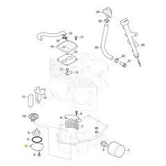 ORIGINAL STIGA tapa de la bomba de aceite del motor TRE 635V tractor de césped 118551563/0 | Newgardenstore.eu