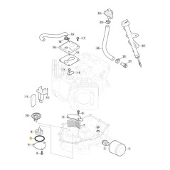 Joint torique pompe à huile ORIGINAL STIGA moteur TRE 635V tracteur de pelouse 118551609/0 | Newgardenstore.eu