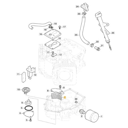 ORIGINAL STIGA moteur filtre à huile TRE 365V tracteur de pelouse 118551564/0 | Newgardenstore.eu