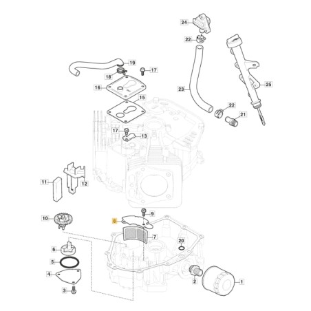 ORIGINAL STIGA Motorölfilterdeckel TRE 635V Rasentraktor 118551565/0 | Newgardenstore.eu