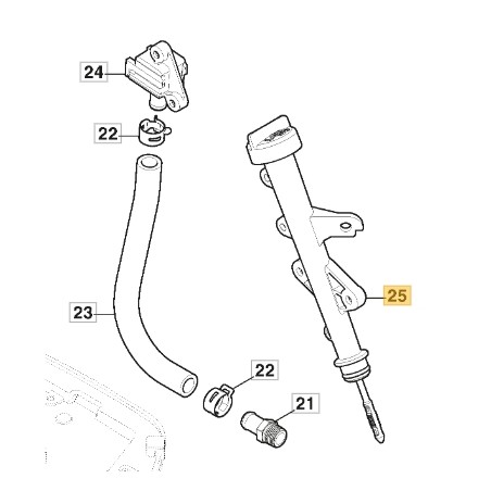 ORIGINAL STIGA engine oil dipstick plug TRE 635V lawn tractor 118551539/0 | Newgardenstore.eu