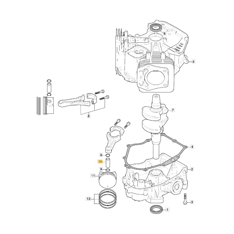 Kolbenbolzen ORIGINAL STIGA Motor TRE635V Rasentraktor118551552/0