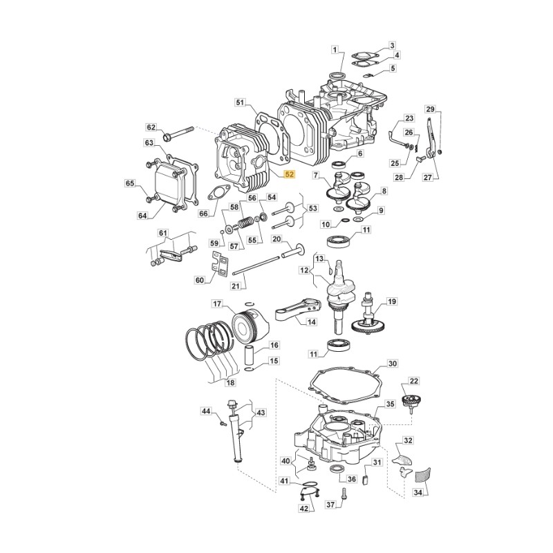 ORIGINAL STIGA Zylinderkopfmotor TRE0701 Rasentraktor 118552574/0