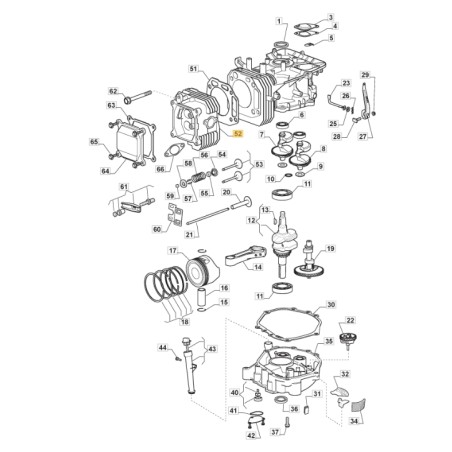 Testa cilindro ORIGINALE STIGA motore TRE0701 trattorino tagliaerba 118552574/0 | Newgardenstore.eu