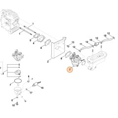 Carburador ORIGINAL STIHL para tractor de césped RT 4082 motor EVC 4000.1