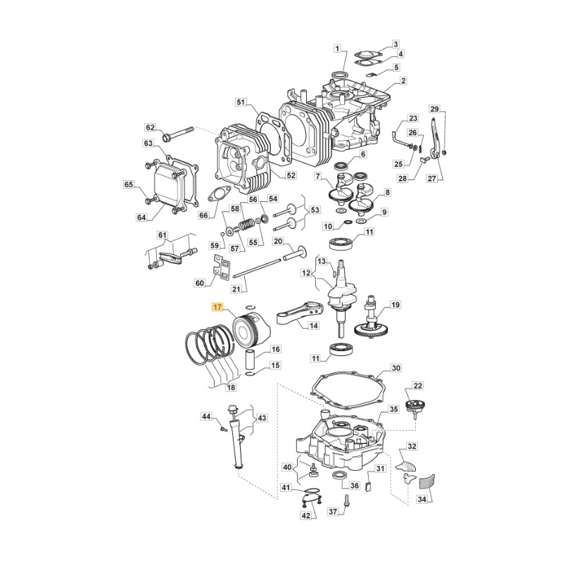 ORIGINAL STIGA Motor Kolben TRE0702 Rasentraktor 118551509/0