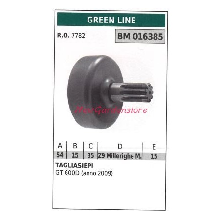 Campana de embrague GREEN LINE cortasetos GT 600D año 2009 016385 | Newgardenstore.eu