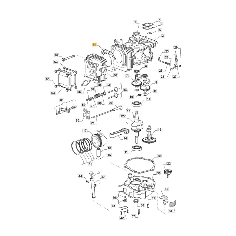 Guarnizione cilindro ORIGINALE STIGA motore TRE0702 trattorino 118551235/0