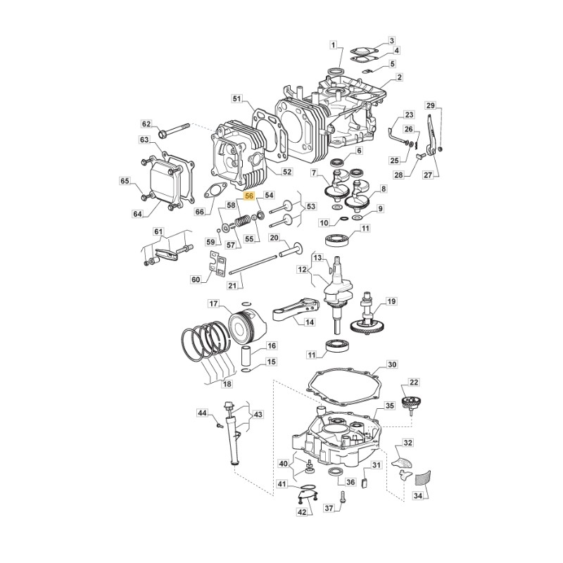 ORIGINAL STIGA engine valve spring TRE0702 lawn tractor 118550529/0