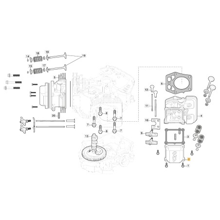 ORIGINAL STIGA engine valve cover TRE 586V lawn tractor 118551549/0 | Newgardenstore.eu