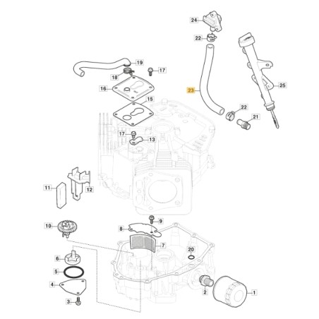 ORIGINAL STIGA Motorölablassschlauch TRE586V Rasentraktor 118551607/0 | Newgardenstore.eu