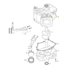 Cilindro ORIGINALE STIGA motore TRE 586V trattorino tagliaerba 118551628/0