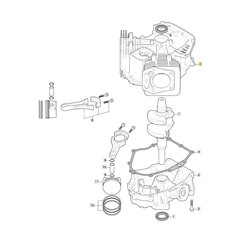 ORIGINAL STIGA Motorzylinder TRE 586V Rasentraktor 118551628/0