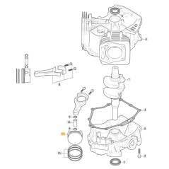 Moteur STIGA ORIGINAL TRE 586V tracteur de pelouse 118551629/0