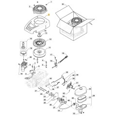 ORIGINAL STIGA engine canopy TRE 224 lawn tractor 118551120/0