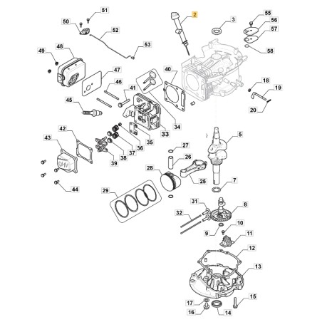 ORIGINAL STIGA Motorölmessstab Stecker TRE 224 Rasentraktor 118551431/0 | Newgardenstore.eu